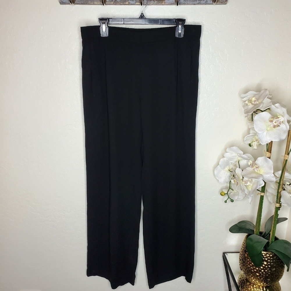 Eileen Fisher Women's Black Elastic Waist Pants Size Medium